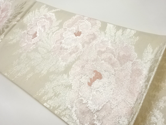 牡丹模様織出し袋帯